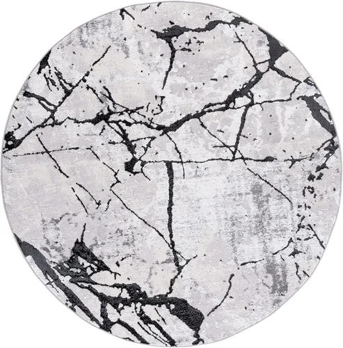 Miniatura 2 de SAFAVIEH Amelia Collection - Alfombra decorativa de 2 x 4 pies, gris y negro, diseño abstracto moderno, no desprende pelusa y de fácil cuidado