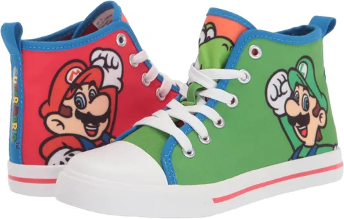 Miniatura 7 de SUPER MARIO Brothers Mario Luigi Nintendo - Zapatos deportivos de caña alta y con cordones para niños pequeños talla 7 a 12