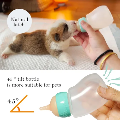 Miniatura 3 de Doggiema Botellas para cachorros, pezón de alimentación de silicona y jeringas para todas las razas de cachorros y otros animales Dongdong pet