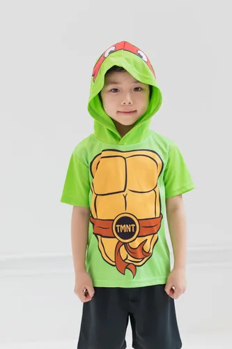 Miniatura 4 de Teenage Mutant Ninja Turtles Camiseta y pantalones cortos gráficos para niños pequeños a niños grandes