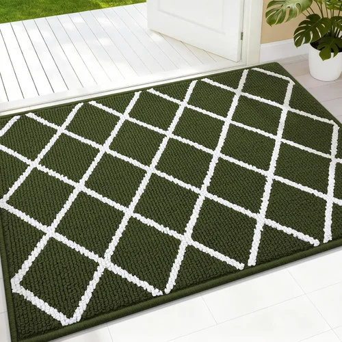 Miniatura 24 de Finchitty Alfombra para Puerta Interior, Resistente a la Suciedad y Absorbente, de Perfil Bajo, Antideslizante, Lavable, Alfombras de Piso