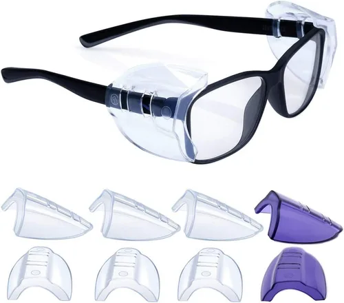 Miniatura 15 de KMDJG - 11 pares de protectores laterales de seguridad, protectores laterales transparentes para gafas de seguridad, se adaptan a marcos de anteojos