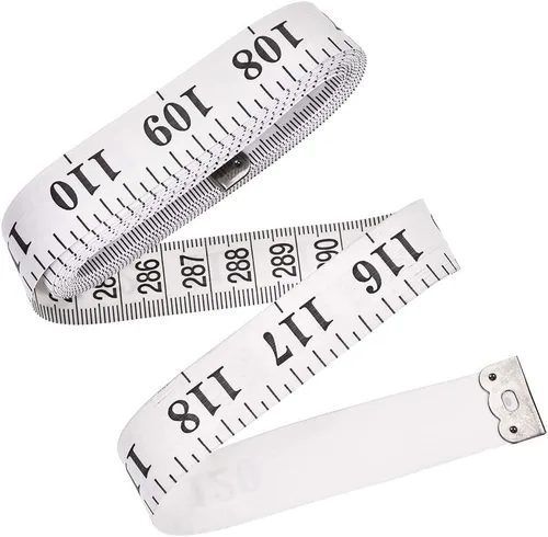 uxcell Cinta métrica de tela para cuerpo 118.1 in 120 pulgadas métrica cinta métrica suave de doble cara para costura a medida blanca