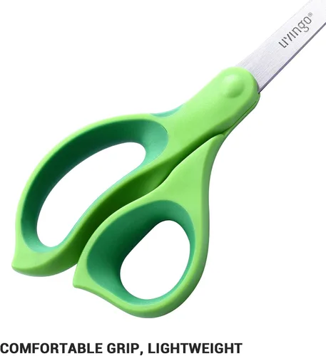 Miniatura 3 de LIVINGO Tijeras para zurdos multiusos, paquete de 3 tijeras afiladas de acero inoxidable de 8.5 pulgadas para adultos, para escuela, oficina, hogar