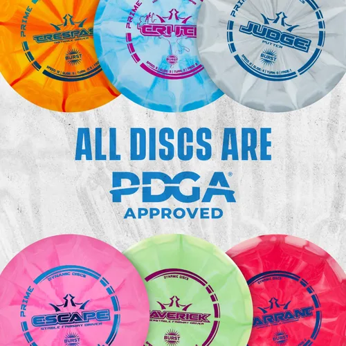 Miniatura 5 de D·D Dynamic Discs - Juego de 3 discos de golf Prime Burst Incluye putter, de rango medio, controlador, mini marcador 170-176g Accesorios
