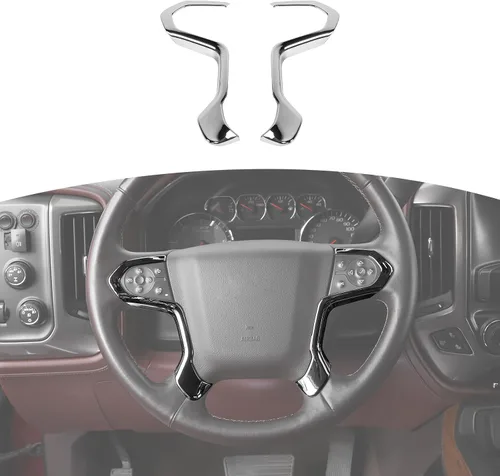 Miniatura 8 de RT-TCZ Para Chevy Silverado - Panel de volante rojo para Chevrolet Silverado/Suburban/Tahoe 2014-2018 para GMC Sierra/Yukon 2014-2018, accesorios