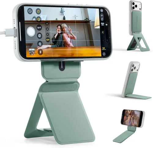 Miniatura 23 de MOFT MOVAS - Billetera con trípode para teléfono, 3 en 1, soporte magnético compatible con NFC, soporte para tarjetas ajustable de cuero vegano