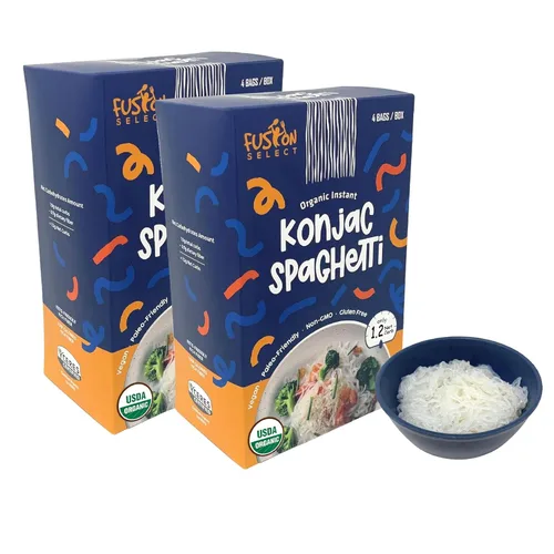 Miniatura 7 de Fusion Select Konjac Noodles Shirataki - Sustituto a base de plantas de pelo de ángel Shirataki, pasta de dieta saludable, rica en fibra, vegano
