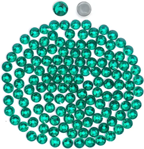 Miniatura 42 de Cristales negros redondos Hotfix de vidrio plano (SS12/3.2MM/1440pcs)
