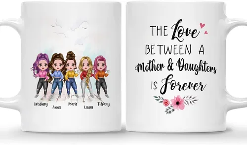 Miniatura 14 de Gossby Taza personalizada para madre y 1 hija, como madre como hija, regalos para madre, mejores tazas de café para madre, taza personalizada