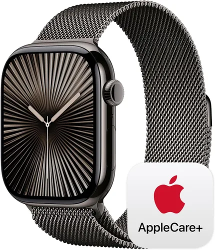 Miniatura 31 de Apple Watch Series 10 (42 mm, GPS) con caja de aluminio negro azabache, correa deportiva negra, S/M monitor fitness, app ECG, pantalla Retina Caja