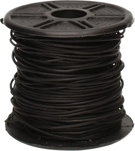 Miniatura 14 de The Beadsmith Cordón de cuero – Negro – Bobina de 0.039 in – 5 yardas/14.8 ft – Tanga de cuero indio ideal para trenzar, cuentas, collares, cordones