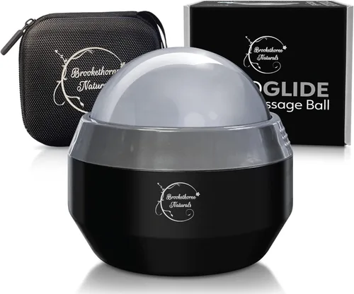 Brookethorne Naturals Rodillo de bola de masaje Cryoglide - Masajeador de bolas de hielo de crioterapia para terapia de frío. Recuperación, punto de