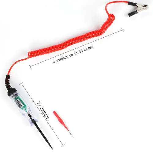 Miniatura 4 de Luz de prueba automotriz DC 3-48V Digital LED Car Circuit Tester Light, probador de voltaje bidireccional automático con voltímetro con sonda