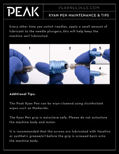 Miniatura 4 de Peak Kyan Pen Rotary Tattoo Machine (azul)