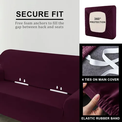 Miniatura 45 de Funda para Sofá de Terciopelo, Fundas Elásticas para Sofá para Funda Principal Separada/Respaldos y Cojines de Asiento, Funda para Sofá, para Fundas