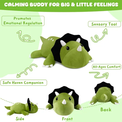 Miniatura 6 de TOYSYM Animales de peluche con peso, animal de peluche de ajoltol con cuentas pesadas, bonita almohada de juguete de peluche, regalos para adultos