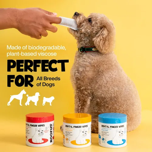 Miniatura 9 de Toallitas de limpieza de dientes de perro, 60 paquetes, toallitas dentales para reducir la placa y el sarro para perros y gatos, toallitas dentales