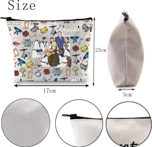 Miniatura 2 de POFULL Von Trapp - Bolsa de cosméticos para películas musicales, regalo para amantes de la música, regalo para cantar