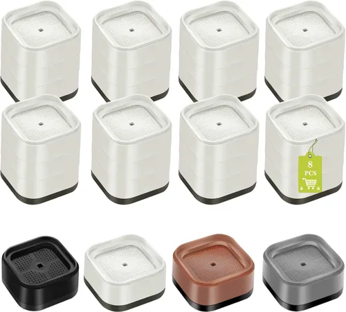Miniatura 60 de Paquete de 12 elevadores de muebles de 1, 2 o 3 pulgadas, elevadores de cama ajustables resistentes para mesa, escritorio, sofá, silla, gabinete