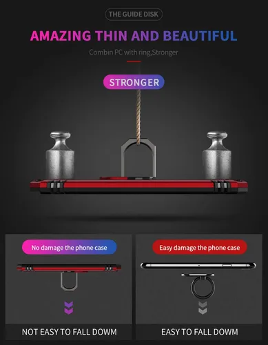 Miniatura 8 de Funda de grado militar para Motorola Moto Z4, Moto Z4 Play Case 360 Metal giratorio anillo soporte soporte magnético para coche Armadura resistente