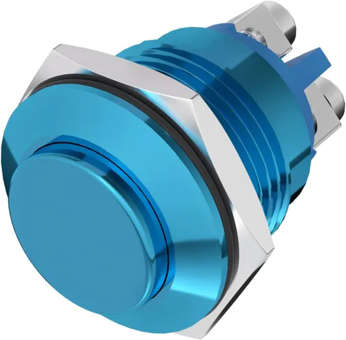 Miniatura 18 de APIELE Interruptor de botón momentáneo de 0.630 in, interruptor de botón momentáneo de 0.63 pulgadas, tapa redonda alta, carcasa de aluminio