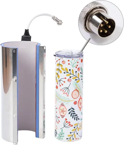 Miniatura 9 de PYD Life Máquina de prensa térmica de vaso de 110 V, máquina de prensa de tazas azules para sublimación recta de 30 onzas, 20 onzas, 16 onzas, vasos