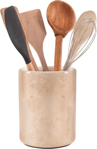 Miniatura 10 de Radicaln Soporte para utensilios de mármol negro de 6.5 pulgadas hecho a mano, juego de espátulas para encimera de cocina, tarro de utensilios