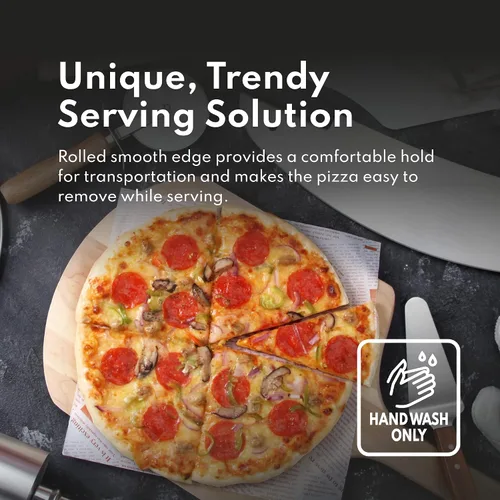 Miniatura 4 de New Star Foodservice 50868 Bandeja/Sartén para pizza, con borde ancho, de aluminio, 20.3 cm, paquete de 6