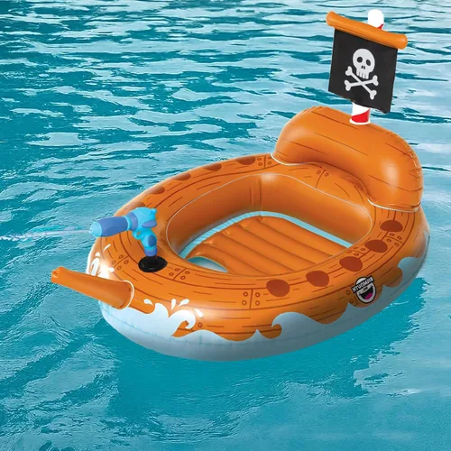 Miniatura 2 de Flotador de agua de barco pirata, inflable con pistola rociadora para niños, juguete de natación al aire libre