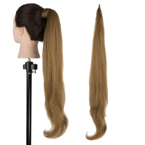 Miniatura 13 de IMISSU Extensión de pelo de cola de caballo flexible Colas de caballo Hairpieces (Piano Rubio Sucio)
