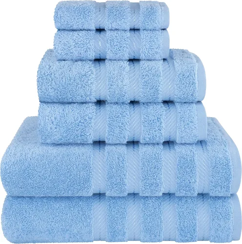 Miniatura 140 de American Soft Linen - Juego de 4 toallas, 100% de algodón turco, 27 x 54 pulgadas, tamaño extragrande, toallas para la ducha, color amarillo