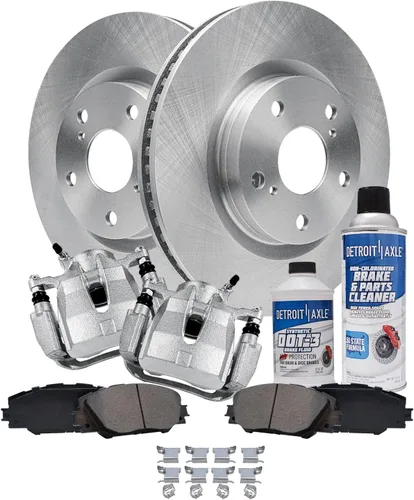 Miniatura 107 de Detroit Axle - 4 rotores de freno para Ford 2012 2013 2014 F-150 Lobo, repuesto de rotores de freno de disco: rotor delantero de 13.78 pulgadas