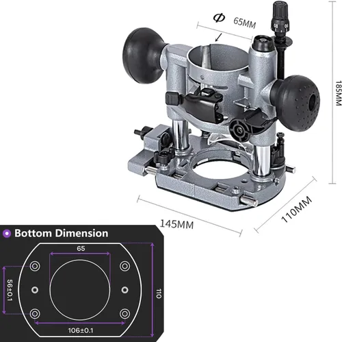 Miniatura 2 de Dobetter Base de enrutador de inmersión de repuesto para Makita 196094-2, soporte de enrutador de inmersión de aluminio compatible con router