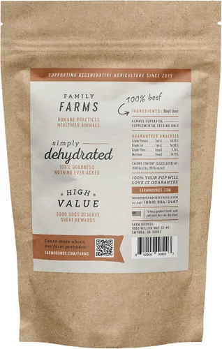 Miniatura 8 de Farm Hounds - Hígado de res - Golosinas de hígado de res natural premium para perros - Hecho de ganado criado humanamente al 100% - Golosinas