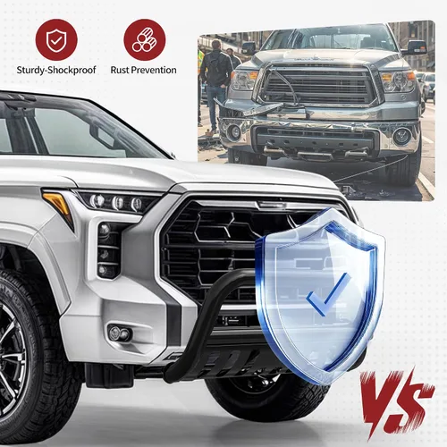 Miniatura 4 de YITAMOTOR - Barra de defensa compatible con Toyota Tacoma 2005-2015, tubo de 3 pulgadas, protector de cepillo para camioneta, barra de empuje