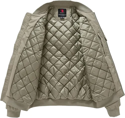 Miniatura 3 de BGOWATU - Chaqueta para hombre, impermeable, acolchada, tipo bomber, casual, para otoño e invierno, cálida y acolchada