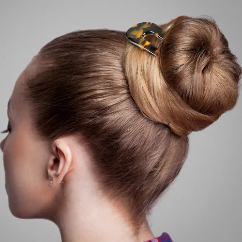 Miniatura 6 de 4 piezas de horquilla francesa en forma de U con dos puntas en forma de U, pinzas para el cabello, pasadores de chignon pin tortuga shell U palillos