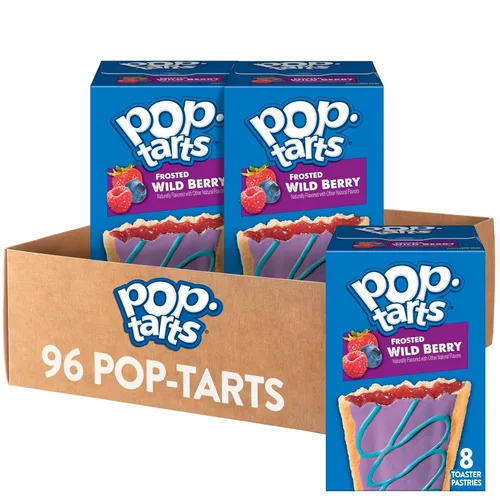 Miniatura 16 de Pop-Tarts - Tostadas, alimentos para el desayuno, bocadillos para niños, pan de plátano glaseado (96 Pop-Tarts)