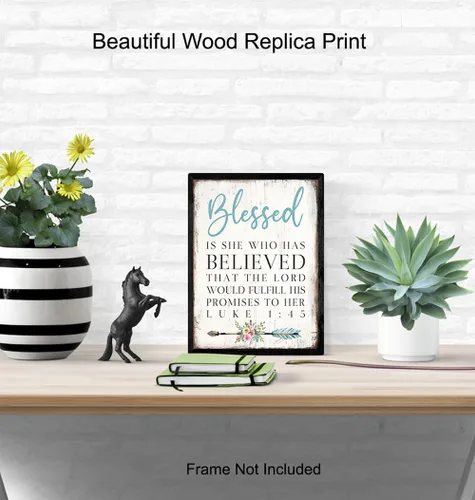 Miniatura 4 de Arte de pared inspirador con versículo bíblico de 11 x 14 pulgadas, versículos bíblicos motivacionales, decoración de pared para mujeres, impresión