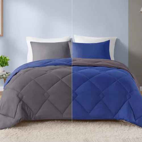 Miniatura 27 de Comfort Spaces Vixie Juego de Edredón Reversible - Cubierta Acolchada Geométrica Casual de Moda, Ropa de Cama Acogedora Alternativa de Plumón