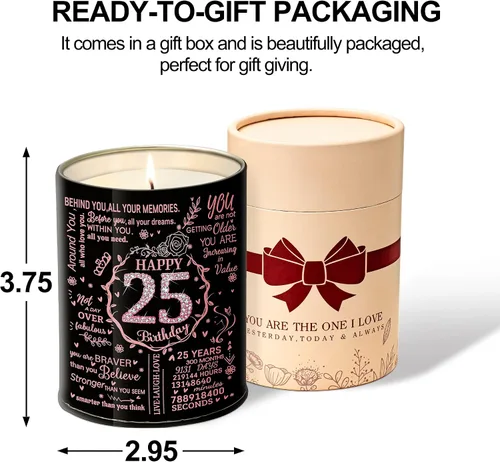 Miniatura 6 de Regalos de feliz cumpleaños 50 para mujeres, velas perfumadas, velas de decoración del hogar de 50 años, regalo de Navidad para esposa, mamá, novia