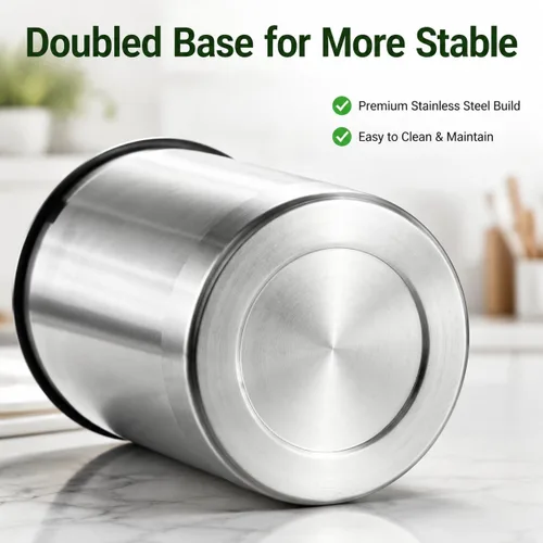 Miniatura 3 de KSENDALO Organizador de utensilios de cocina para encimera de cocina, recipiente de utensilios de cocina de 6.6 pulgadas de metal, organizador