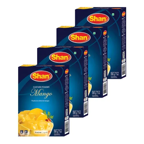 Miniatura 87 de Shan Polvo de crema de mango, 7.05 oz, postre esencial para cualquier ocasión, apto para vegetarianos, bolsa hermética en una caja (paquete de 3)