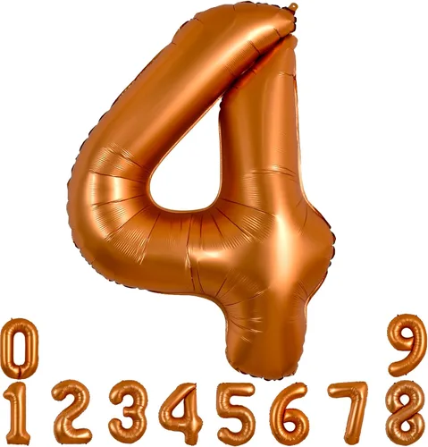 Miniatura 125 de TONIFUL 40 Inch Pastel Blue Number 8 Foil Balloons Large Mylar Foil Digital 8 Balloons for 8th Birthday, Gender Neutral Party, Baby Shower, Oro rosa