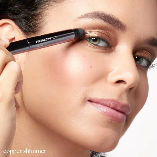 Miniatura 3 de Julep Sombra de ojos 101 de crema a polvo, impermeable, barra con sombra brillante en tono cobre, de larga duración, a prueba de arrugas, sombra