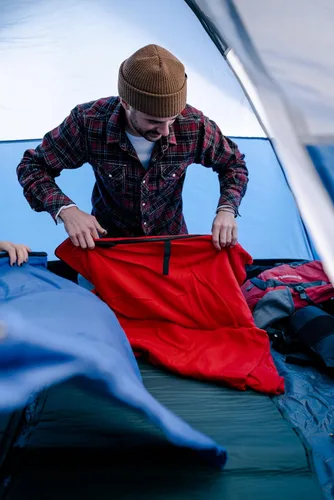 Miniatura 6 de Stansport Sleeping-Bags Stansport Fleece Sleeping Bag Rojo