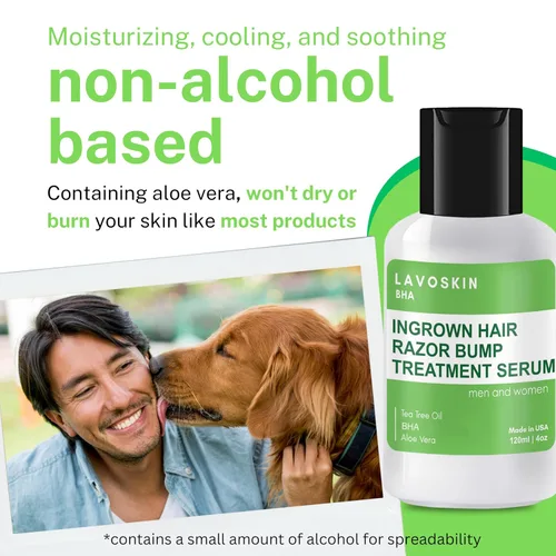 Miniatura 6 de Lavo Tea Tree Gel con ácido salicílico - MEJOR Tratamiento para vellos encarnados - Elimina topetones de la maquinilla de afeitar y quemaduras