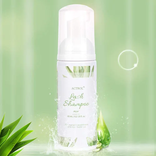 Miniatura 6 de ACTROL Limpiador de extensiones de pestañas, 2.0 fl oz, champú natural para extensiones de pestañas, aloe profesional, limpiador espumoso