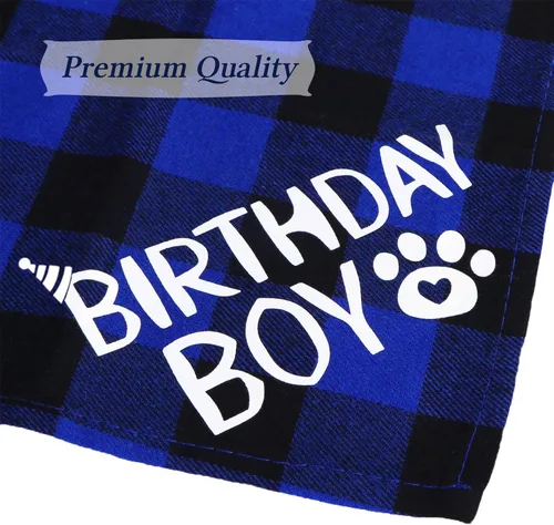 Miniatura 6 de STMK Suministros para fiesta de cumpleaños para perros, sombrero de cumpleaños de perro de varios tamaños con números, bandana pajarita para perros